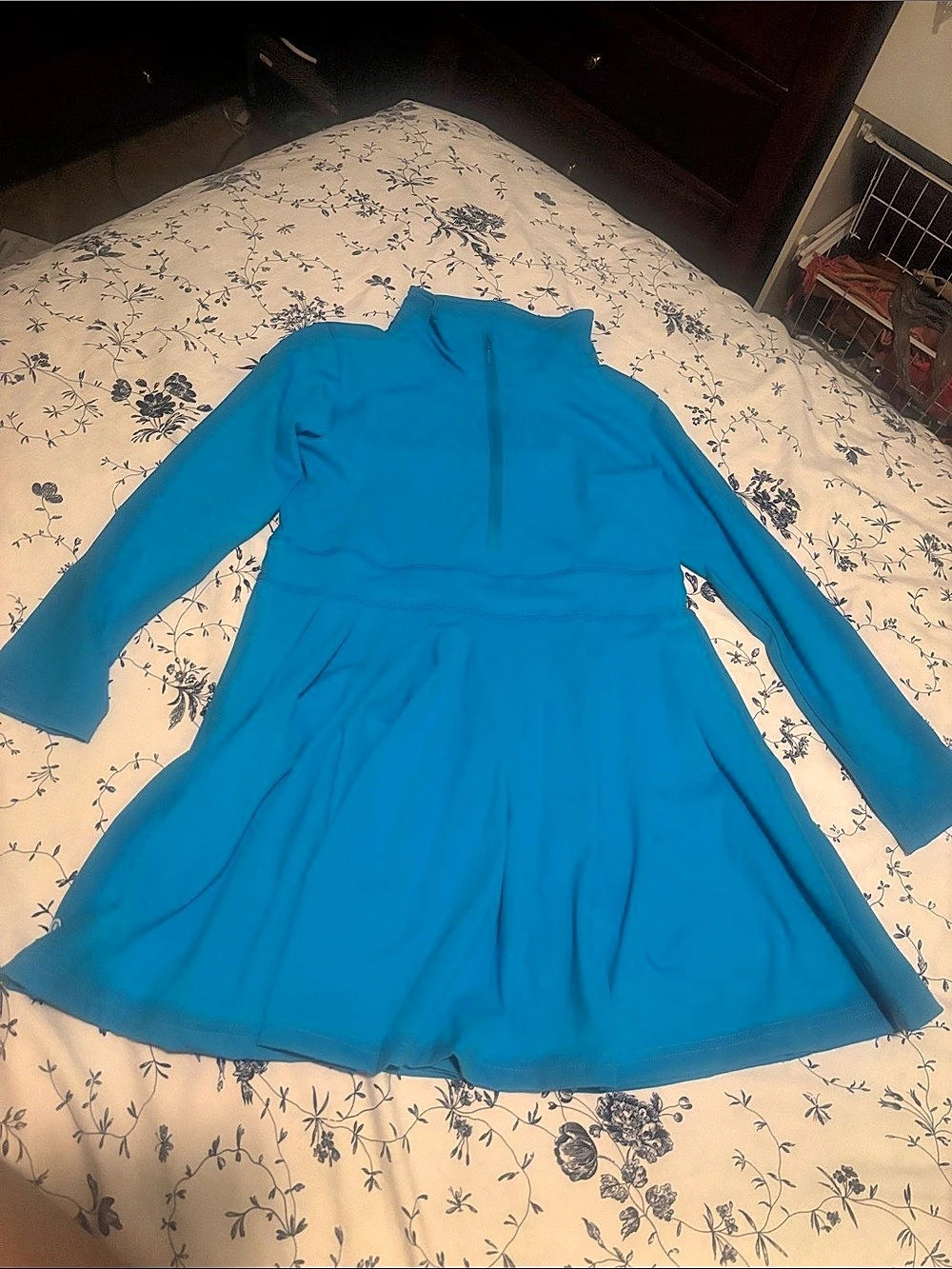 lululemon Nulux Long-Sleeve Tennis Dress Blue